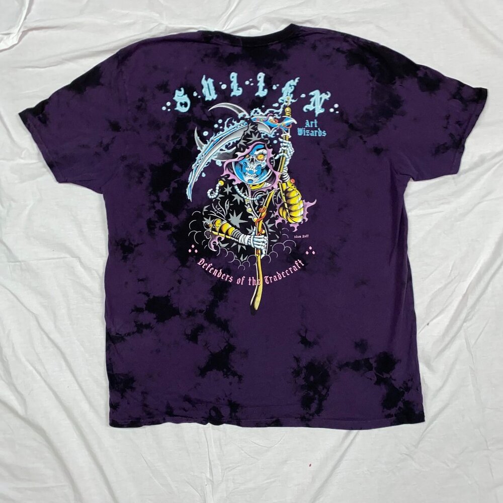 Unique 4X - Large Purple/Black Tie Dye T-Shirt - Sullen Art Premium Collective - Picture 3 of 7